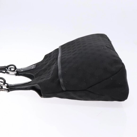 GUCCI GG Canvas Shoulder Bag Black Silver 132260 Auth 141652 - Picture 7 of 16